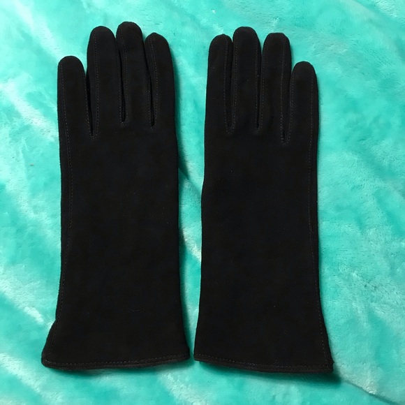 Accessories - Genuine Leather 100% Wool Lining Black Gloves